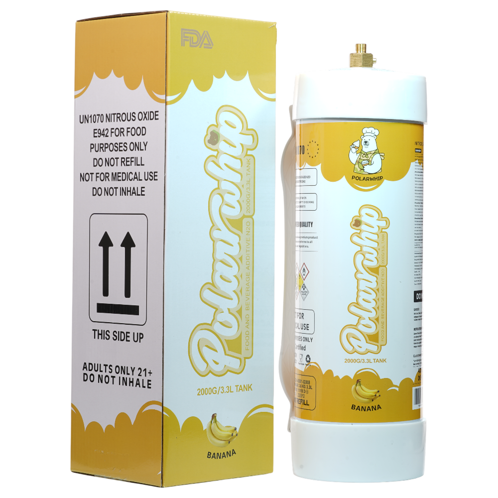 Polar Whip Chargers With Safety Relief Valve 3.3L 2000 GR-Banana (2 packs per Box)