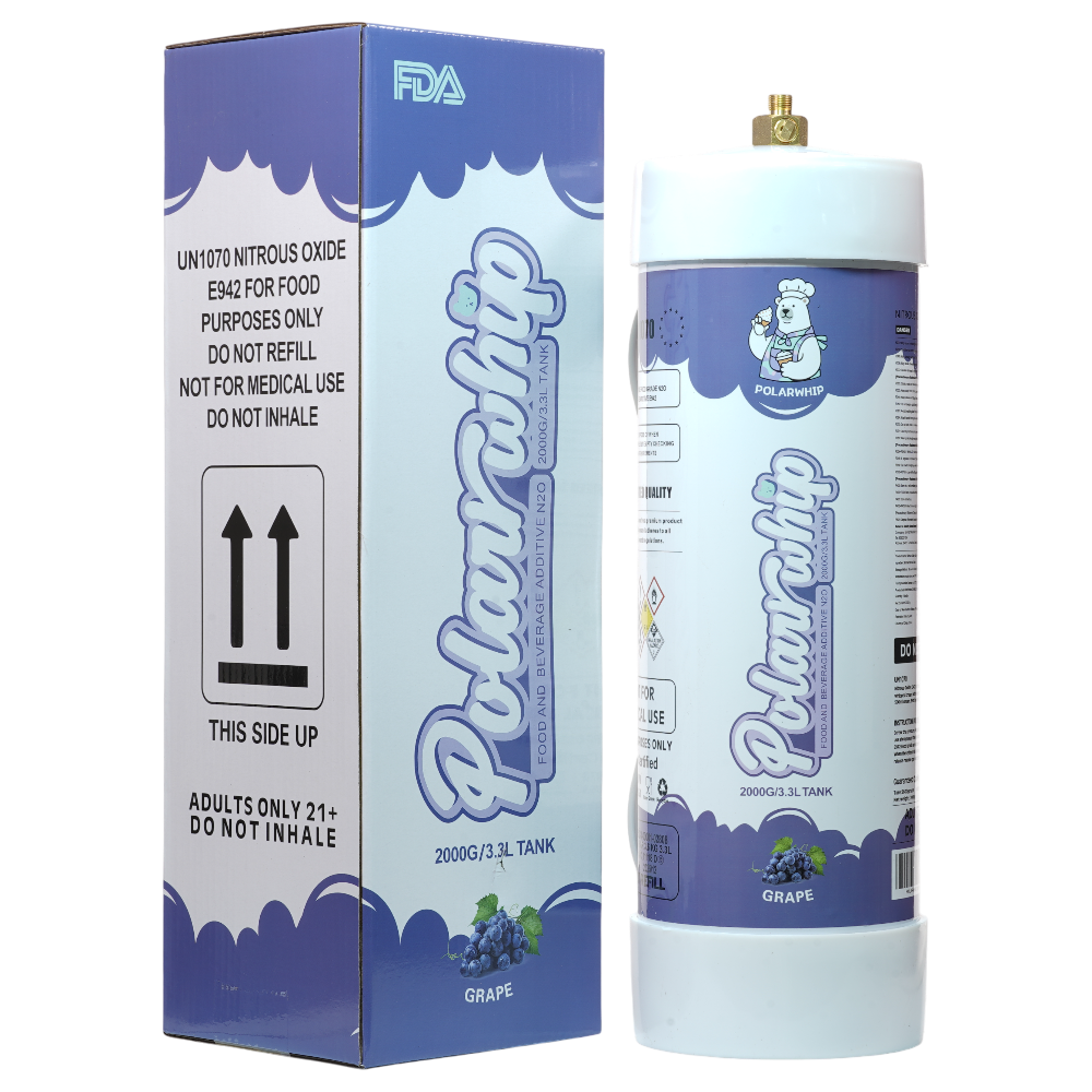 Polar Whip Chargers With Safety Relief Valve 3.3L 2000 GR-Grape (2 packs per Box)