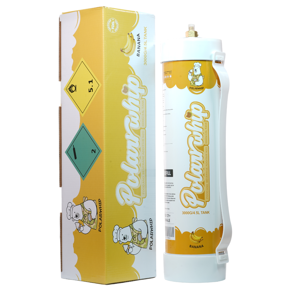 Polar Whip Chargers With Safety Relief Valve 4.5L 3000 GR-Banana (1 pack per Box)