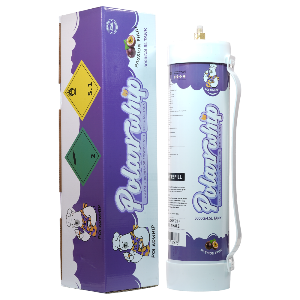 Polar Whip Chargers With Safety Relief Valve 4.5L 3000 GR-Passion Fruit (1 pack per Box)