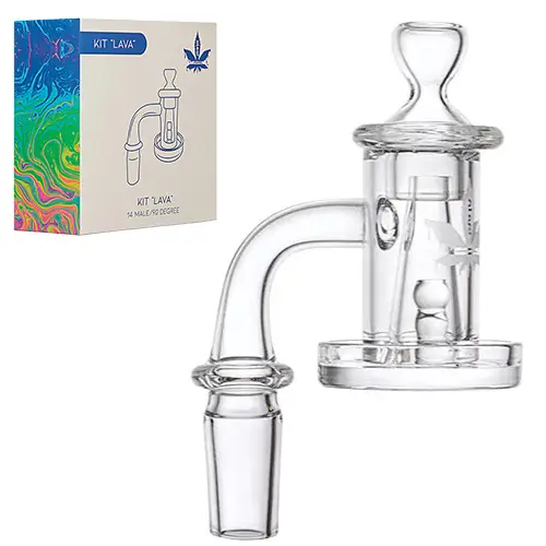 aLeaf Banger Quartz " Lava " Spinner Kit 14mm 90 Degree