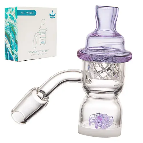 aLeaf Banger Quartz "Wheel " Spinner Kit 14mm 90 Degree