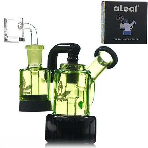 aLeaf Glass Reclaimer Bubbler (3369) 5.0" Black