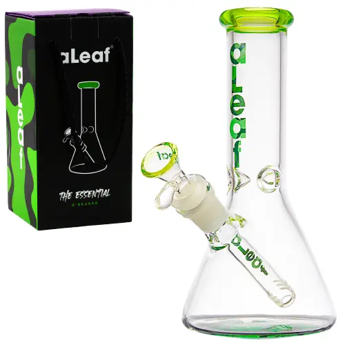 aLeaf Glass Essential Beaker w/Carrying Case (7146) 8.0" Green