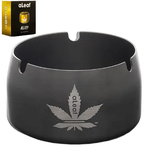 aLeaf Ashtray aLeaf Metal Ashtray 3.0" Gunmetal