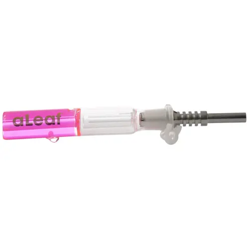 aLeaf Dabbers Honey Straw Glycerin Titanium Tip 8478 5.0" Pink