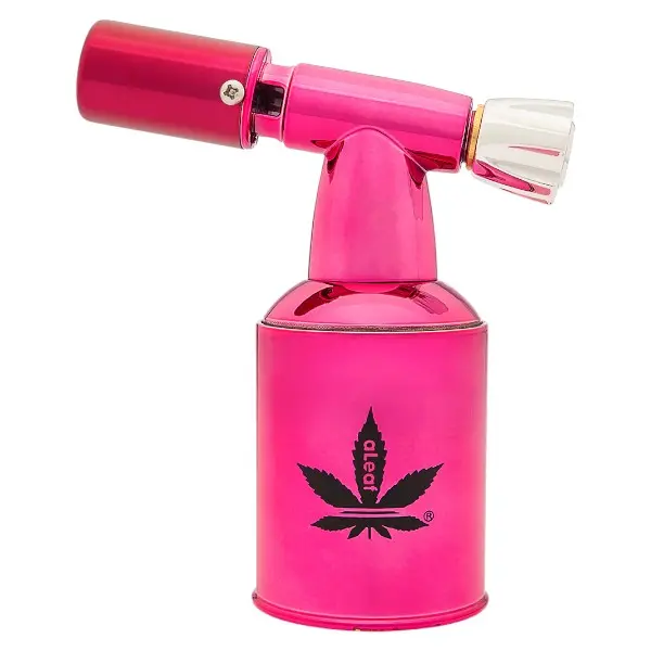 aLeaf Lighter Torch Brass Blow Turbo Flame 5.0" (8529)-Rose