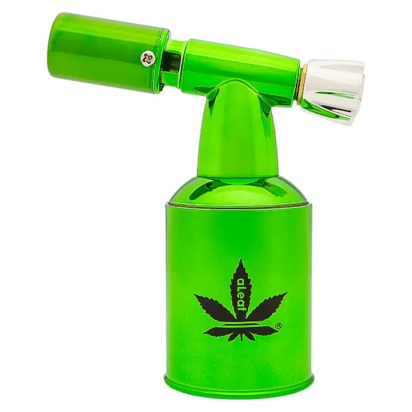 aLeaf Lighter Torch Brass Blow Turbo Flame 5.0" (8529)-Sage