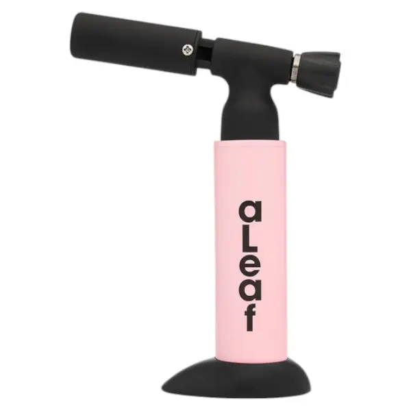 aLeaf Lighter Torch Blow Blue Turbo Flame 7.0"-Pink