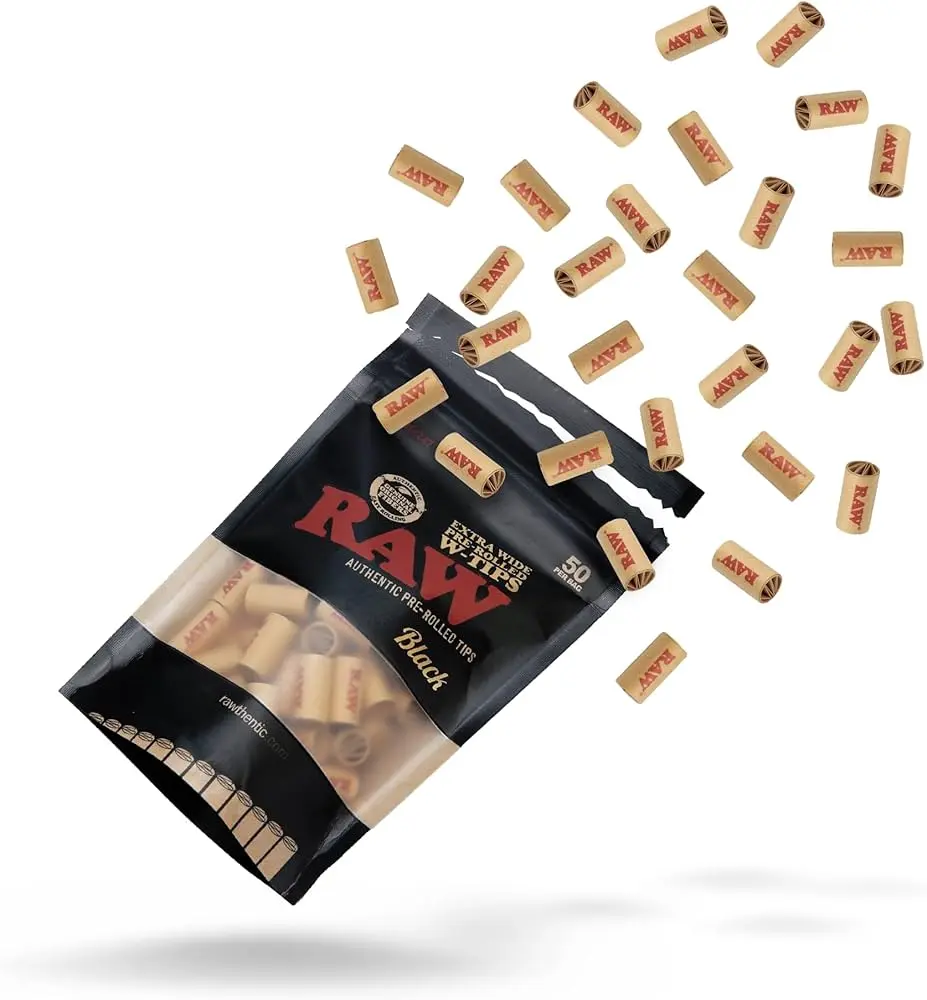 RAW Black Tips Pre-rolled Extra Wide 50ct