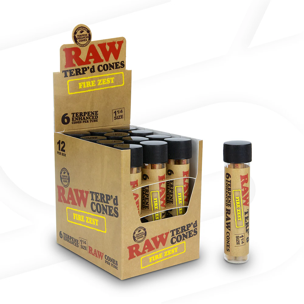 RAW Terp Dipped Cones Fire Zest 6/12ct