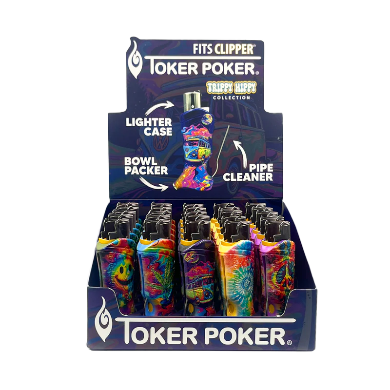 TOKER POKER Clipper Edition Trippy Hippy Display 25ct