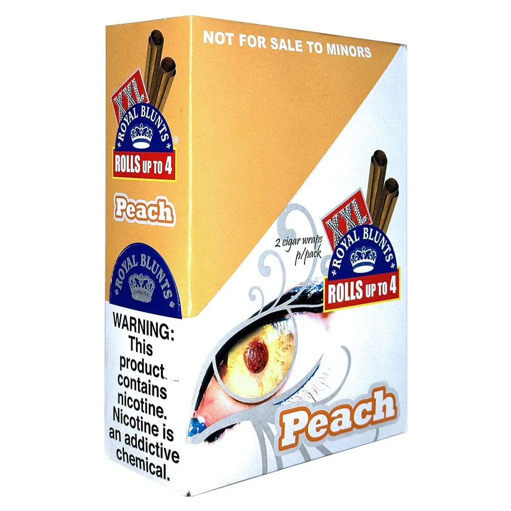 XXL Tobacco Wraps Peach 25ct