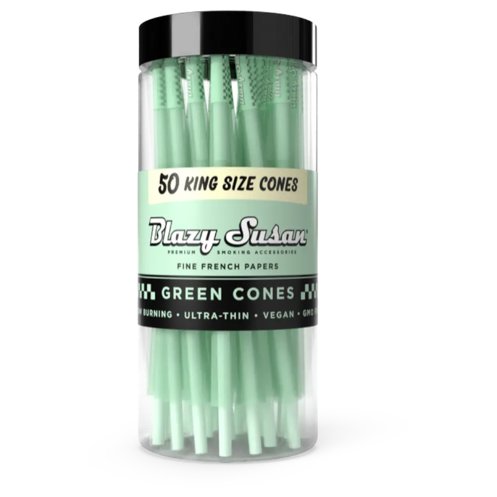 BLAZY SUSAN Green Cones Jar King Size 50/1ct