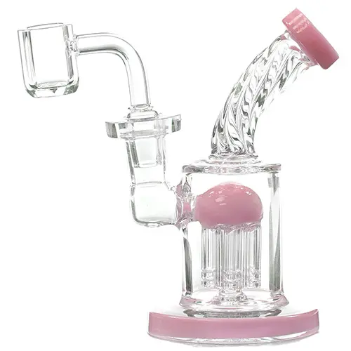 Glass W.P. Swirl (6595) 5.0" - Pink