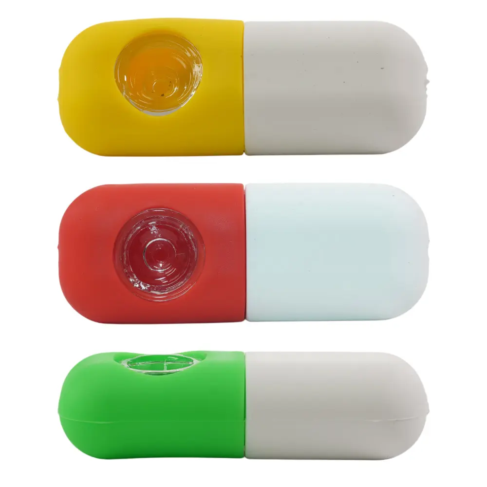 Silicone Hand Pipe Capsule 4.0" (3 per pack)