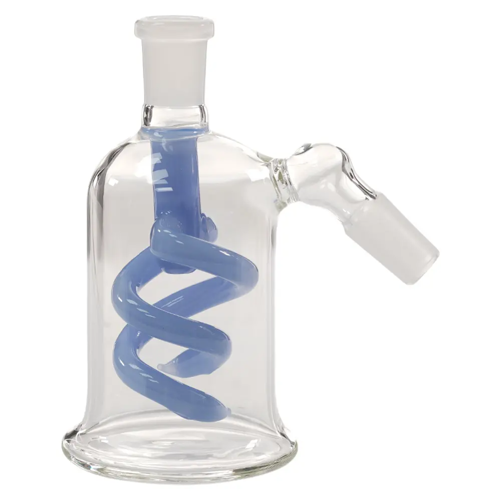 Ash Catcher 45 degree Coil 14mm 5.0" - Blue