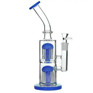 Glass W.P. 2 Stage Shower With 8 Arms (7090) 13.0" - Milky Blue