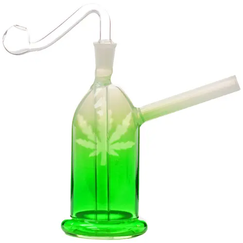 O.B. Water Pipe with 10mm 2089a 5.0" Green/White