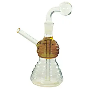 O.B. Water Pipe Striped 8183a 6.5" Brown