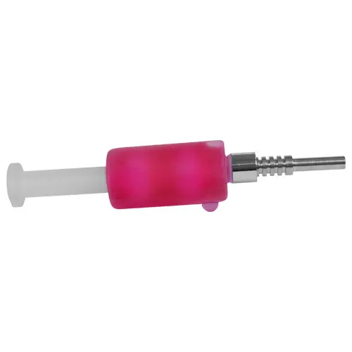 Unbranded Dabbers Glass Honey Straw Matte With Glycerin 2296 6.5" Red