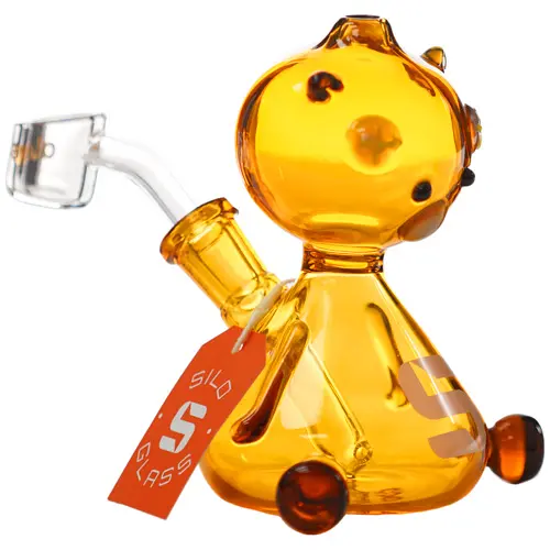 Silo Glass Kitty (3372) 5.0" Amber