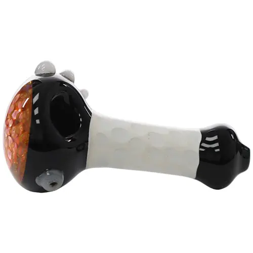 Unbranded Hand Pipe Black & White Color Tube (7476) Glass 5.0"