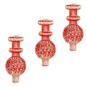 Carb Cap Glass Carb Cap 1835 Assorted (3 per pack)