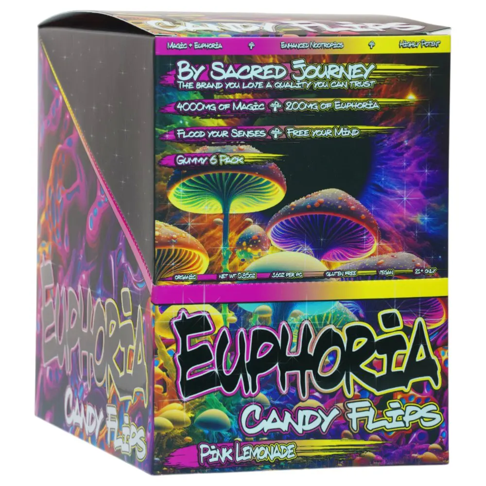 Euphoria Mushroom Gummies -  Pink Lemonade 6 Gummies (10 packs per Box)