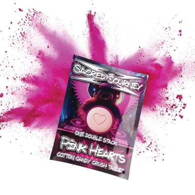 Sacred Journey Flips - Pink Hearts - Cotton Candy Crush (20 per pack)