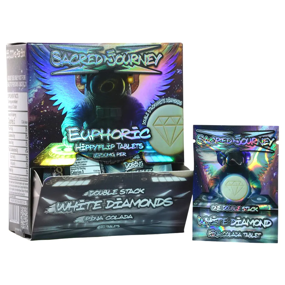 Sacred Journey Mushroom Flips - White Diamond - Pina Colada (20 per pack)