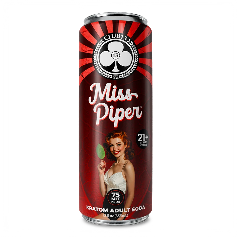 CLUB 13 Kratom Seltzer Soda Edition 75MIT 12oz Miss Piper 1ct