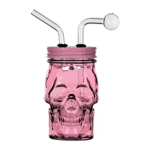 O.B. Water Pipe Skull 8182a 5.5"- Pink