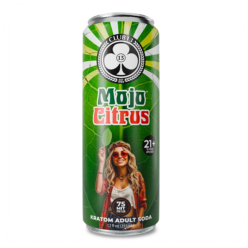 CLUB 13 Kratom Seltzer Soda Edition 75MIT 12oz Mojo Citrus 1ct 