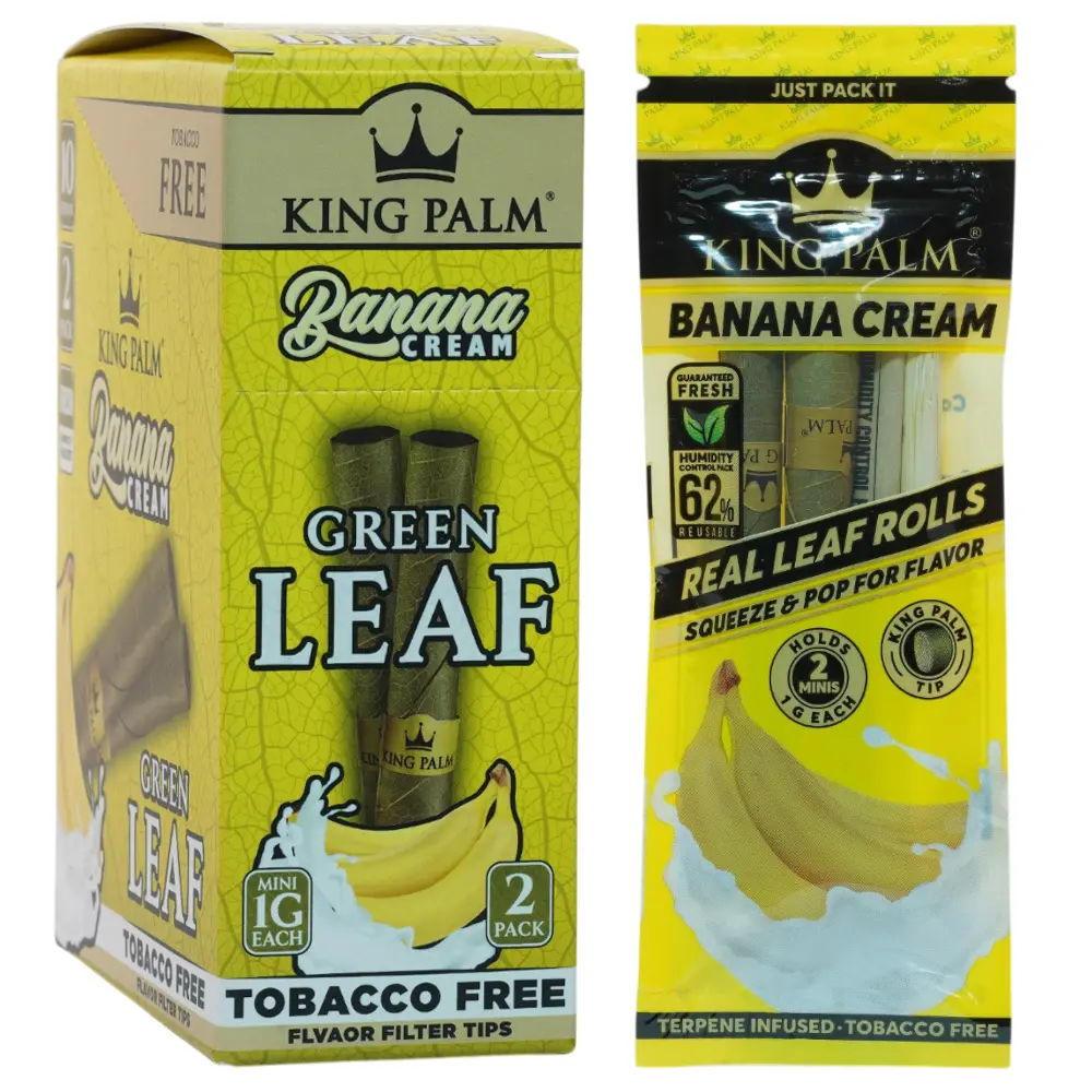 KING PALM Green Leaf Mini Banana Cream 2-Pack 10ct
