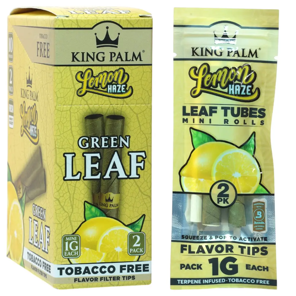 KING PALM Green Leaf Mini Lemon Haze 2-Pack 10ct