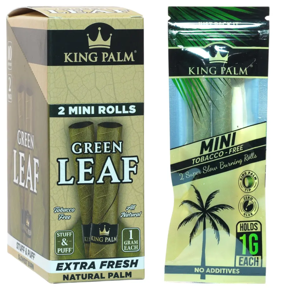 KING PALM Green Leaf Mini Natural 2-Pack 10ct