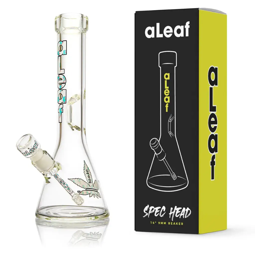 aLeaf Glass 14" 9MM BEAKER CHARGE