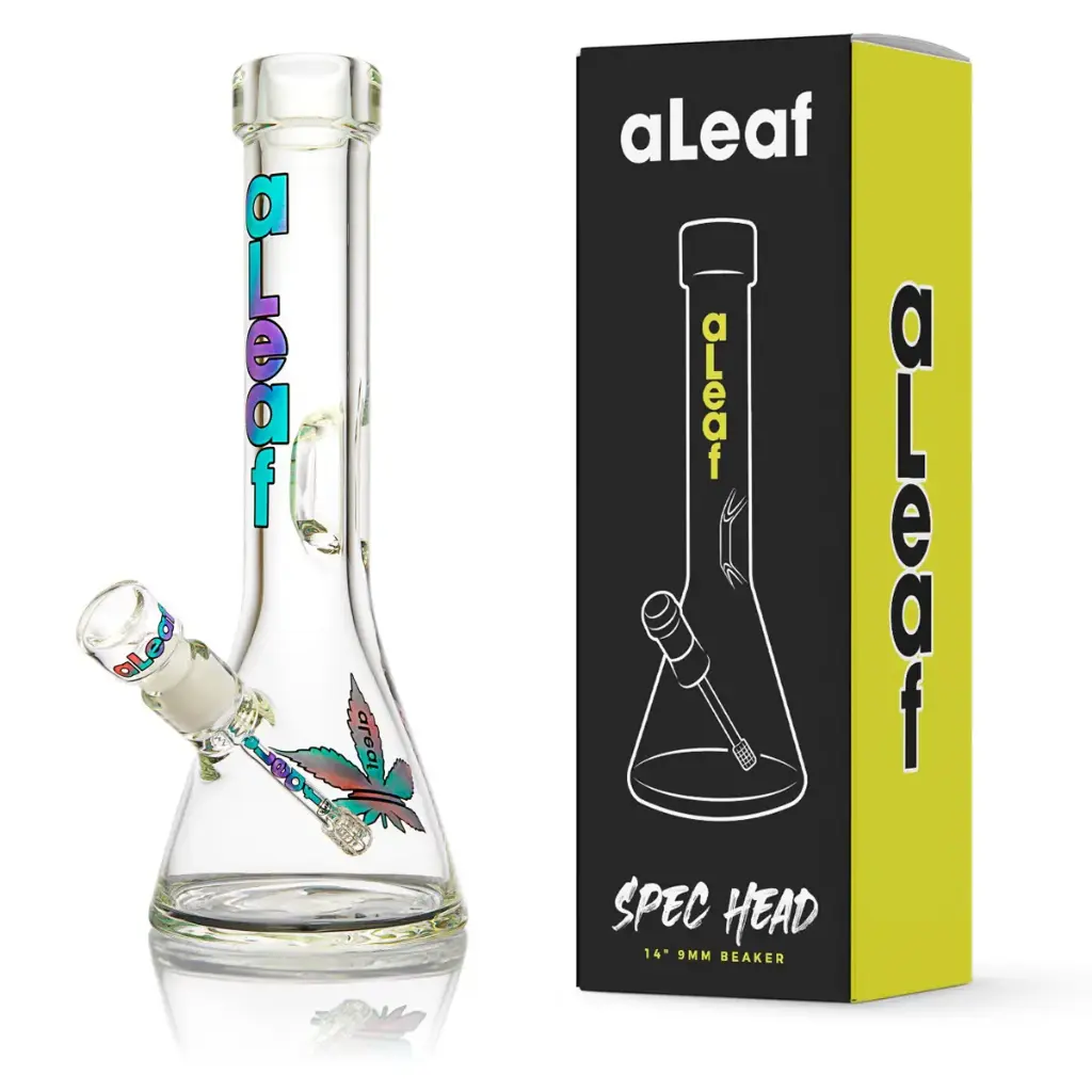 aLeaf Glass 14" 9MM BEAKER GLOW
