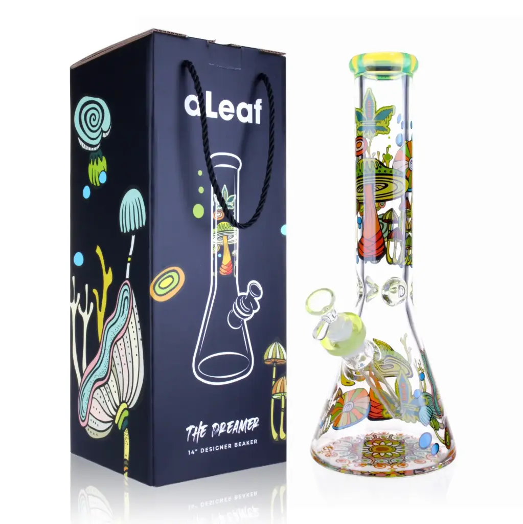aLeaf Glass 14" THE DREAMER DESIGNER BEAKER PURPLE