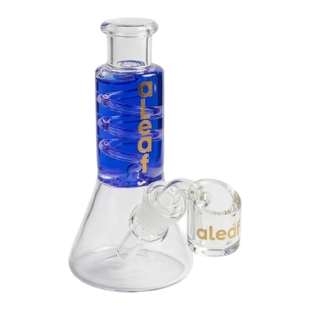 aLeaf Glass 5" MINI GLYCERIN WP W/ BUILT IN DOWNSTEM & 14M45D BANGER BLUE