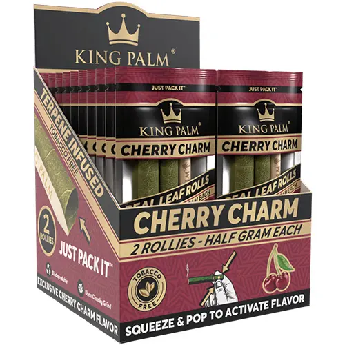 KING PALM Cones Palm Leaf Rollie 2-pack - Cherry Charm