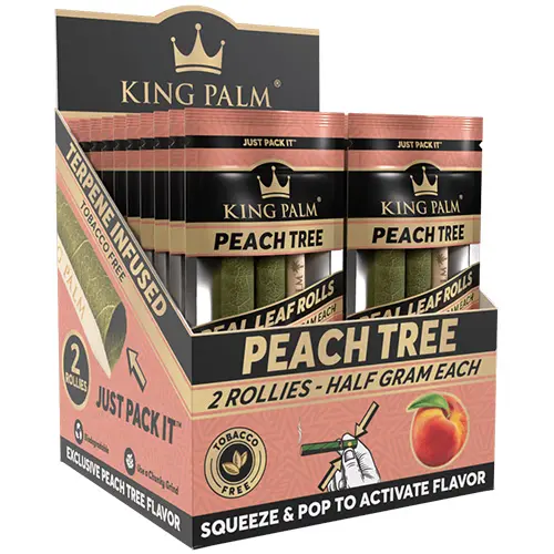 KING PALM Cones Palm Leaf Rollie 2-pack - Peach Tree