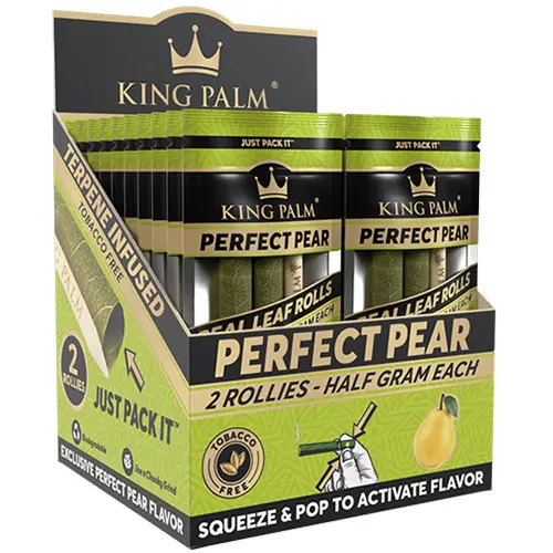KING PALM Cones Palm Leaf Rollie 2-pack - Perfect Pear 