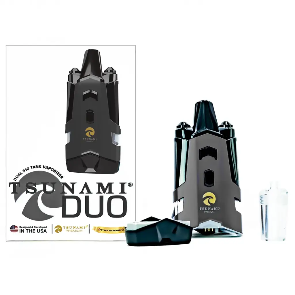 Tsunami Premium Duo Vaporizer – Dual 510 Tank - Black