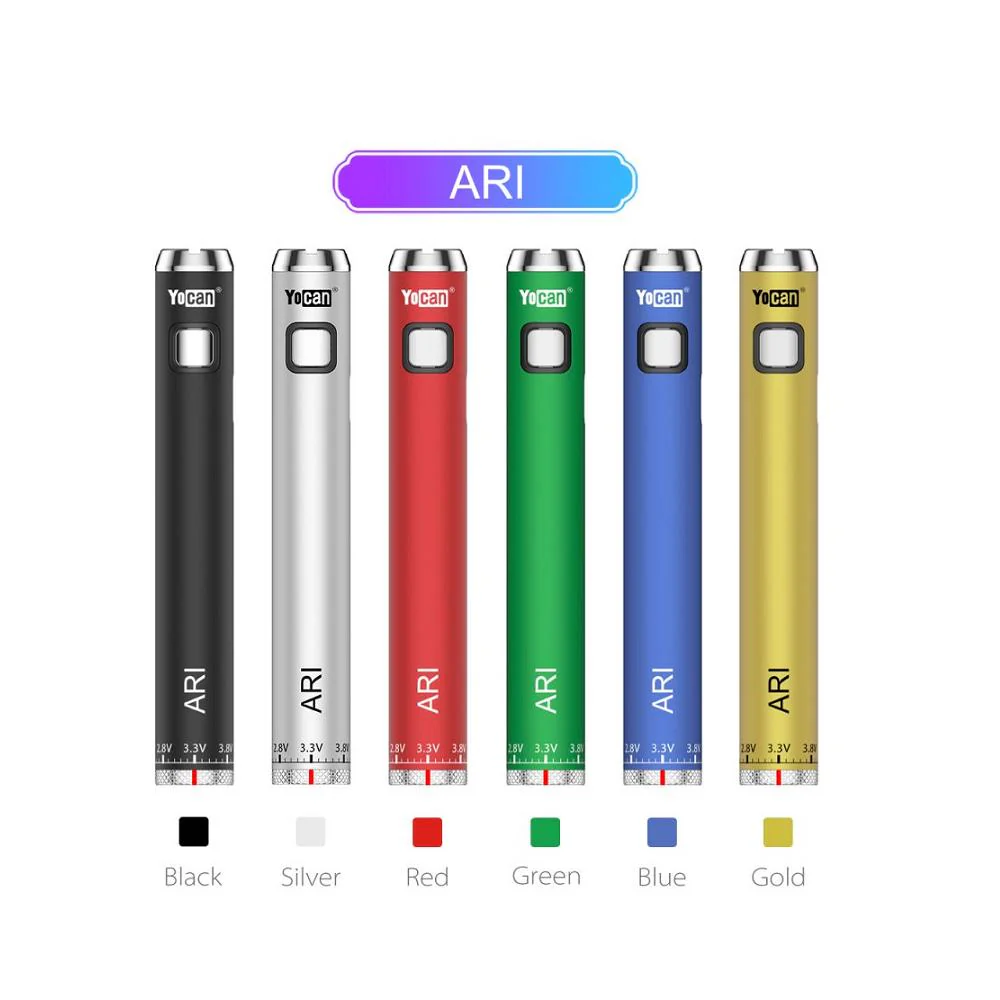 Yocan Ari Mod 650mAh 510 Thread Vape Pen Battery (20 ct)
