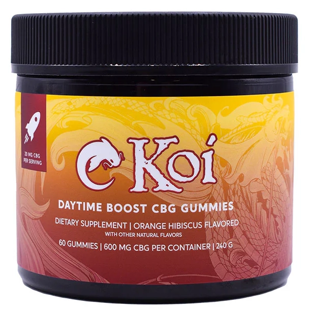 Koi Gummies & Edibles CBD Daytime Boost Gummies 60ct 600mg - Orange Hibiscus