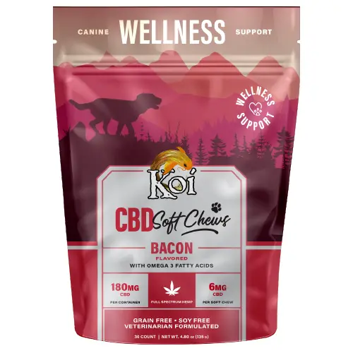 Koi CBD Dog Chews 30ct 180mg - Bacon