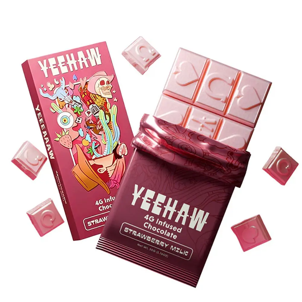 YEEHAW 4g Infused Chocolate Bars - Strawberry Milk