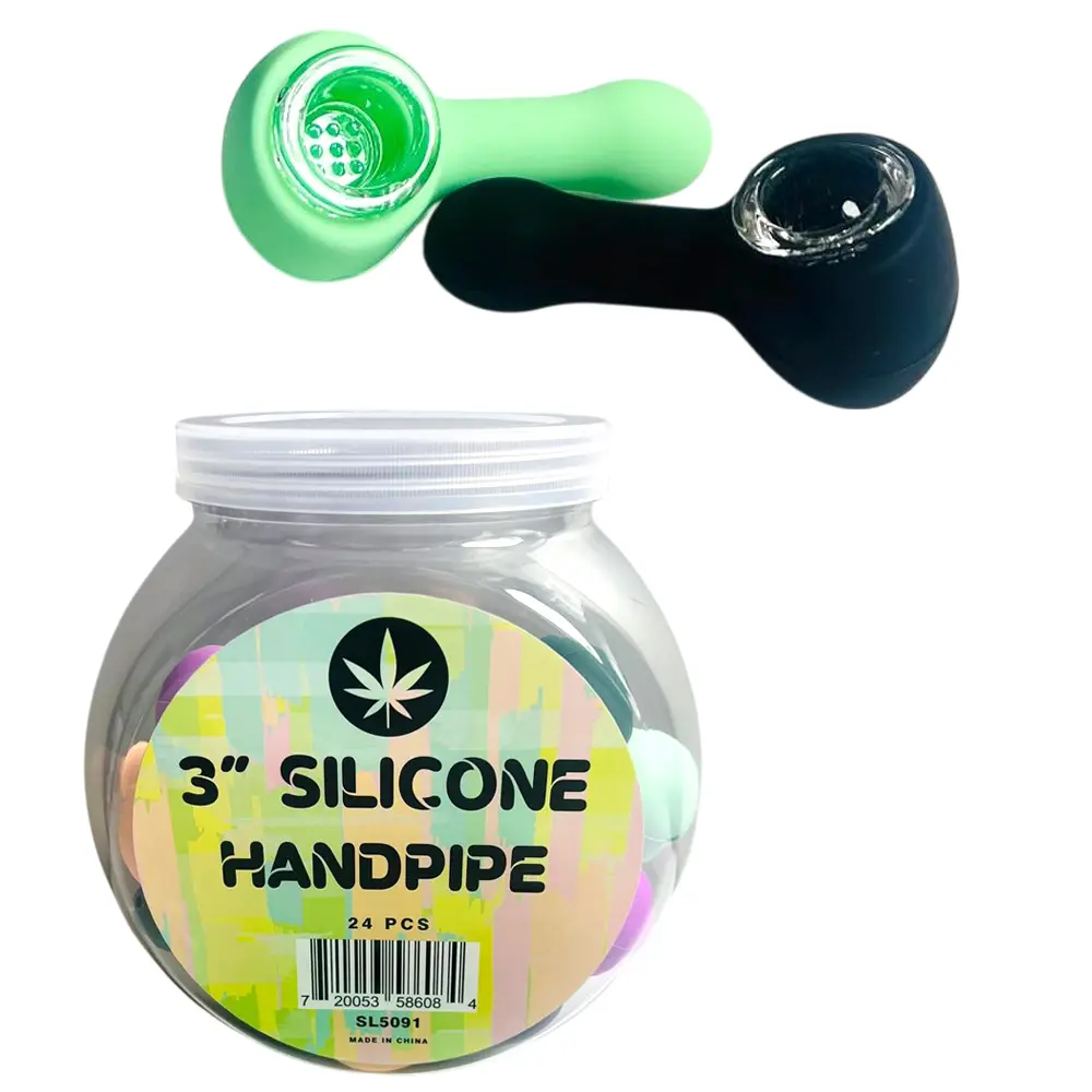 aLeaf SILICONE BUBBLE HANDPIPE  3.0" (24 per Jar) 